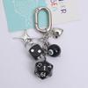 Dice Keychain Creative Star Manger Punk Style Keyrings for Women Bag Hanging Ornaments Accessories