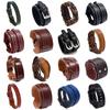 Men Bracelets Punk Rivet Wide Leather Multilayer Motorcycle Cycling Club Wrap Goth Bracelet For Women Charm Couple Hand Jewelry