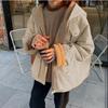 Women Oversized Parkas Hooded Thick Coat Ladies Soft Kawaii Jacket Double Sided Outerwear Autumn Winter Warm Long Sleeve Bomber