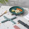 1PC Foldable Heat Insulation Non-slip Table Bowl Mat Heat-resistant Tea Cup Mat X-type Desktop Heat Insulation Mat