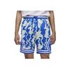 Abstract Print Drawstring Basketball Sports Breathable Casual Shorts Men Bottoms Blue DQ7335-405