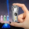 2022 Mini Keychain Flashlight USB Fast Charging Led Lights Waterproof Pocket Fluorescent Lamps Outdoor Warning Camping Flashlight