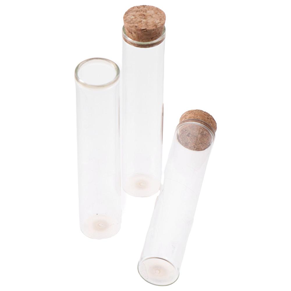 18pcs 25×120mm Test Tube Transparent Burette Flat Science Tubes Scientific Experiments