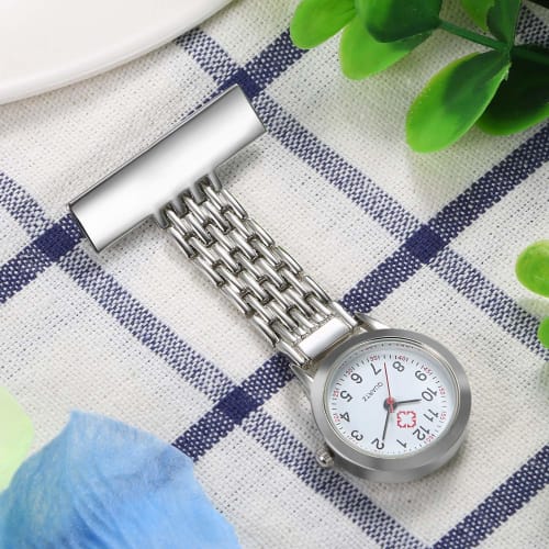 Lancardo Pocket Watch, Nurse Watch, Pin-Mounted, Easy-to-Read, Inverted Dial, Cute Design, Perfect for Nurses and Caregivers, Unisex, Preset, Birthday
