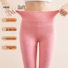 Langsha Women's Seamless High-Waist Thermal Leggings with De Velvet, Wool & Silk
