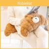 Plush Toy Croissant Pp Cotton Filled Brown Bear Pillow Sofa Cushion Doll Gift