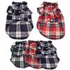 Summer Pet Shirt British Style Plaid Dog Vest Clothes For Small Dogs Chihuahua Cotton Puppy Shirt