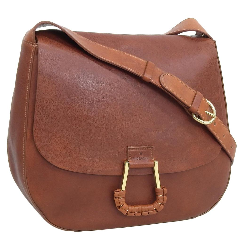 Bag Shoulder Bag Crossbody Leather Genuine Leather Brand BSH174 PO0001 Unisex [Ilbizonte] Women's (SEPPIA/Brown) [Item]