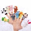 10pcs/Lot Cartoon Animal Velvet Finger Puppet Finger Doll Baby Cloth Educational Hand Story Baby Toy