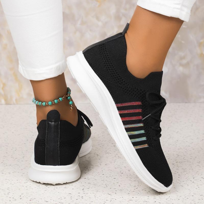 Women Tennis Shoes Breathable Mesh Height-increasing Slip-on Female Sock Footwear Outdoor Women Sneakers Thick Bottom Platforms