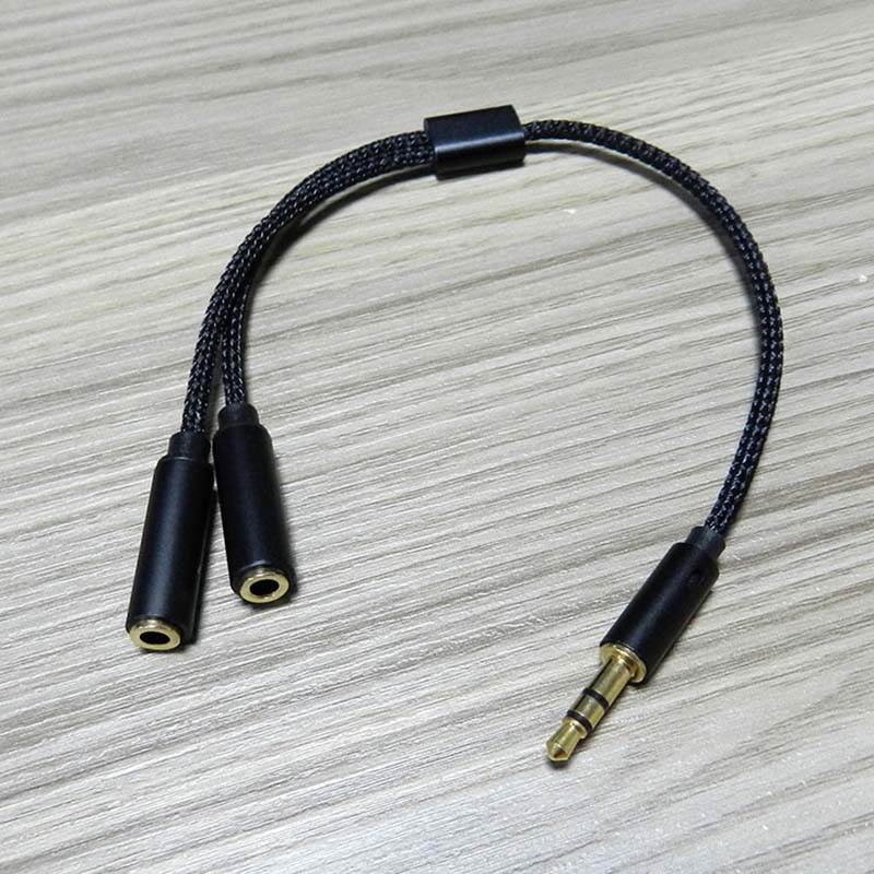 3.5mm Audio Splitter Y Jack 1 Male To 2 Female M/F 3.5mm Stereo Earphone Connector Adapter Earphone Accessories