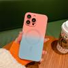 Magnetic For iPhone 15 ProMax Case[Compatible with MagSafe]Cute Gradient Color Case TPU Shockproof Lens for iPhone 14 13 12 Case