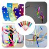 Rhythmic Gymnastics Ribbon Vibrant Color Extra Soft Smooth Flexible Dancer Wand Twirling Dance Streamer for Kids
