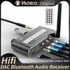 HIFI Bluetooth 5.2 Audio Receiver DAC Coaxial Digital To Analog Converter 3.5mm AUX RCA Mic U-Disk Jack Stereo Wireless Adapter