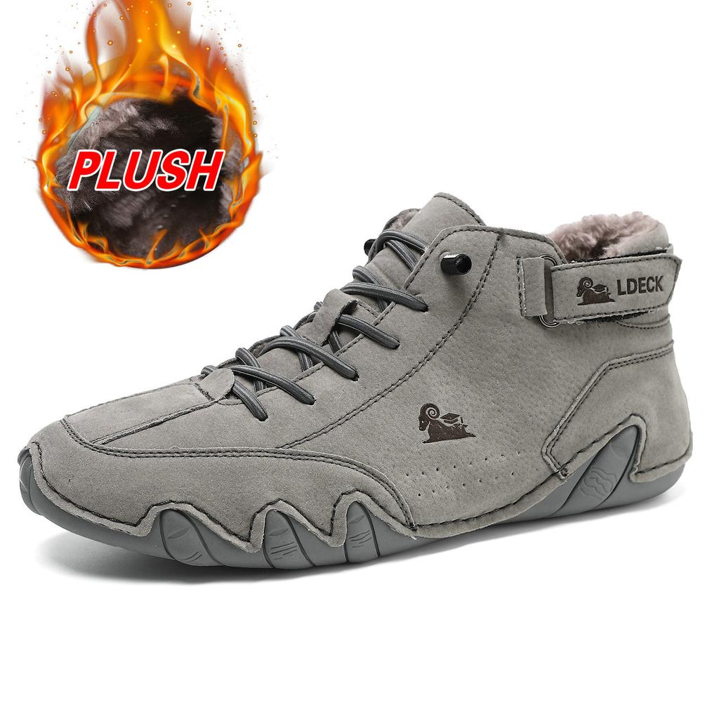 Popular Winter Velvet Martin Boots Large Size Octopus Men's Thermal Cotton Shoes High Top Men's Sports and Leisure Shoes