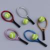 1:6 1:12 Dollhouse Miniature 1Pc Tennis Racket + 1Pc Ball Dolls Accessories