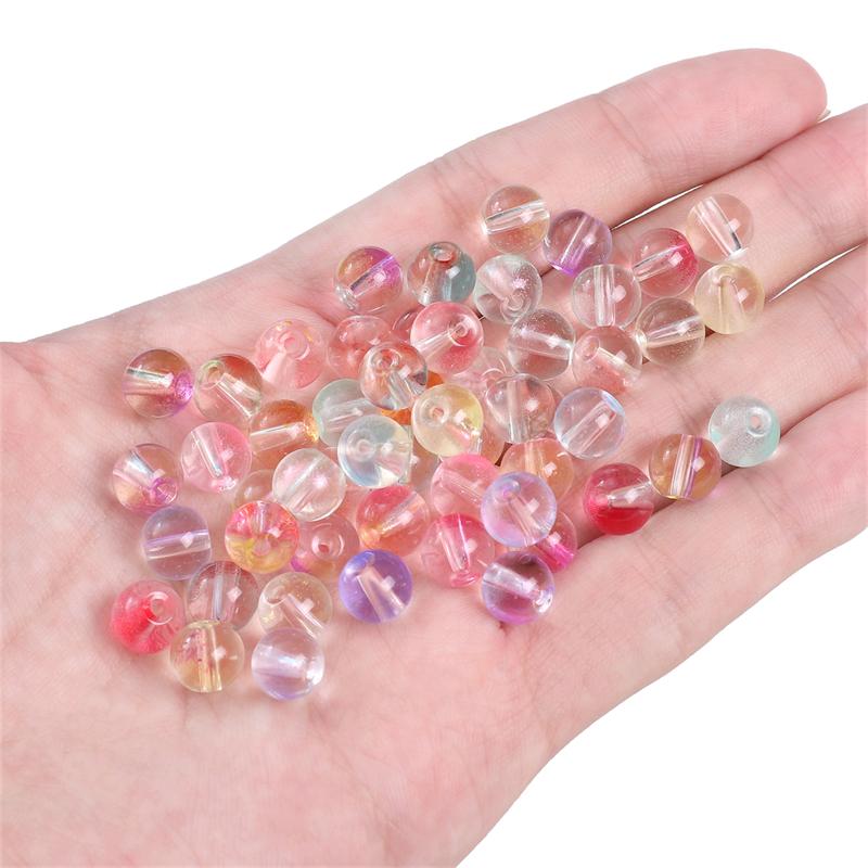 2000Pcs Crystal Glass Beads Jelly Bubble Loose Spacer Beads for DIY Necklace Bracelet Jewelry Making