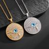 New European and American Jewelry Rhinestones Horus Eye Pendant Necklace