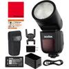 Japanese Approval Godox Canon Compatible Flash Strobe 76WS TTL Round Head HSS Japanese Instruction Set [Official Distributor/Technical Mark] V1-C 2.4G