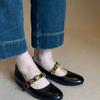 Spring and Autumn Flat-bottomed Small Fragrant Single Shoes for Women with Small Leather Shoes, New Round Head Soft Leather Retro Mary Jane Shoe