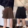 Women's 2023 Autumn/Winter Corduroy High-Waist Loose Wide-Leg Shorts