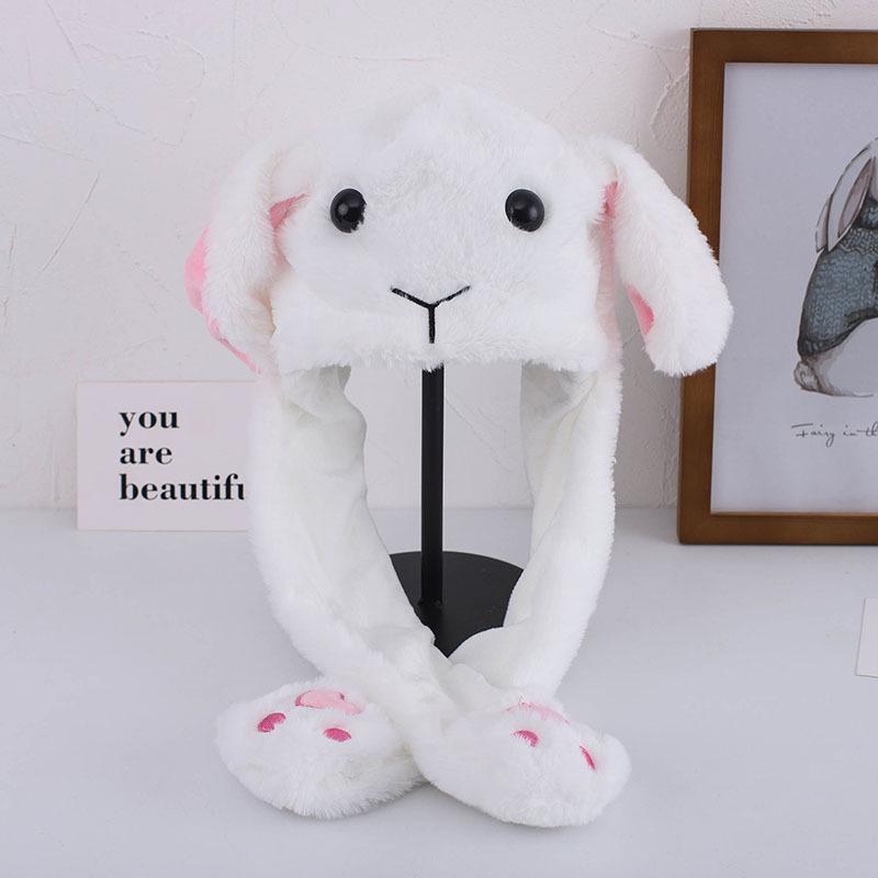 Moving Rabbit Ear Hat: Adorable Airbag Ears Wiggle When Pinched, Just Like the Viral Sensation On TikTok.