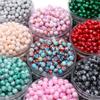 30Pcs Crystal Glass Beads Dyeing Porcelain Loose Spacer Beads for Jewelry Making DIY Bracelet Necklace