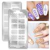 1Pc Nail Stamping Plate Rectangle Nail Art Stamp Image Template 12*4 Cm