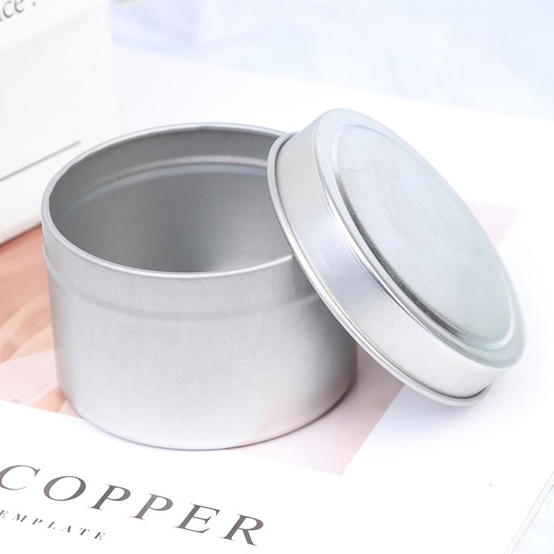 DIY Round Candle Jars 4Oz Aluminum Tins With Lids Cosmetic Sample Containers Storage Organizer