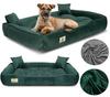 Velvet Dog Cat Bed Couch Playpen Green Gray 4 Sizes