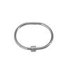 High-End Women's Silver Titanium Steel Zircon Bangle Bracelet