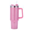 40oz Straw Insulated Tumbler with Handle Double-Layer Insulated Cup Stainless Steel Vacuum Thermal Insulated Mug for Women Men