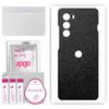 apgo Protective Skin Sticker for the Back Compatible with Motorola Moto G200 5G, Wrap Film, Foil, Vinyl - Pattern Black Honeycomb