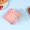 10Pcs Paper Charcuterie Boxes With Clear Lids Sandwich Boxes Square To Go Food Containers For Desserts Strawberries