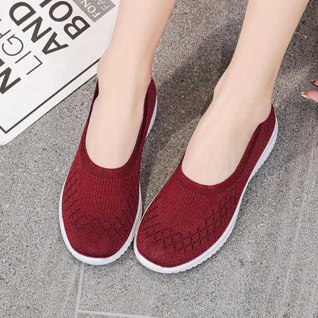 Women Shoes Women Flats Shoes Soft Color Slip On Flat Shoes Ballet Flats Comfortable Ladies Shoe Mesh Zapatos Mujer