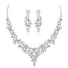 Faux Pearl Necklace Earrings Women Bride Jewelry Set  Gift
