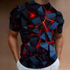 3d Broken Rock Print Men's T-Shirt Summer Casual Short Sleeved Top Fashion Casual Sports Shirt Loose Oversized Tees For Men