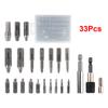 22/33Pcs Drill Bit Set Holder Damaged Screw Removal Tools Magnetic Extension Bit Broken Head Bolt Extractor Screw Extractor