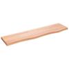 VidaXL Wall Shelf Light Brown 80x20x2 Cm Solid Oak Wood Treated 363659