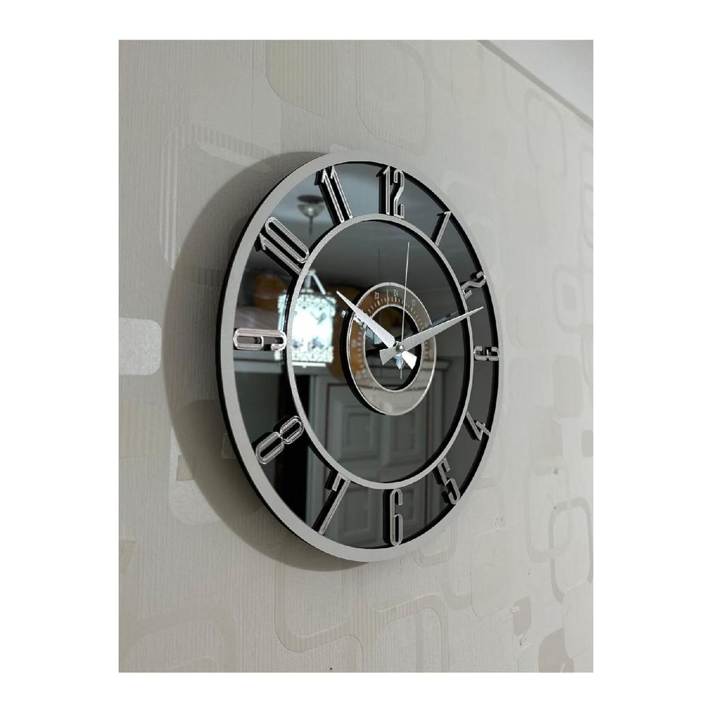 Mirrored Wall Clock (Real Mirror) 40cm Modern Design