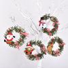 Good Snowman Decor Accessories Circular Holiday Decorations 1Pcs Elk Hanging Ornament Pendant Home Decorations Pinecone Tree Ornaments