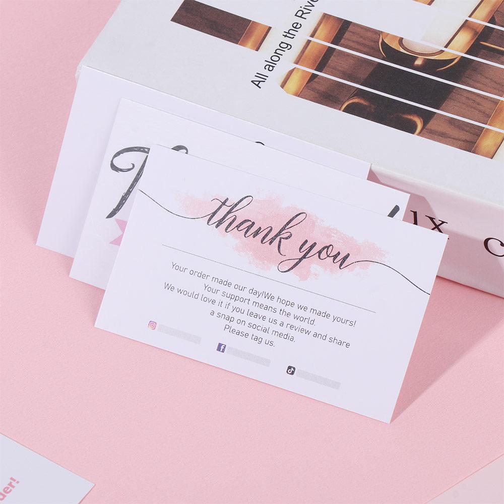 30Pcs Greeting Tags Thank You For Your Order Kraft Paper Card Shop Gift Crafts Decoration Card Wedding Small Business Invitation