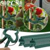 New 50Pcs Plant Fixed Clips Reusable Garden Greenhouse Clamp Bracket for Fixed Plants Vine Flower Seedling Stem Support Tools