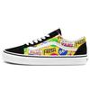Old Skool Series Color Label Print Low Top Skate Shoes Unisex Sneakers Black VN0A3WKT4RR