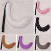 Cosplay Fake Fox Tail Soft Fuzzy Plush Solid Color Adjustable Waist Circumference Elastic Band Performance Club Dance