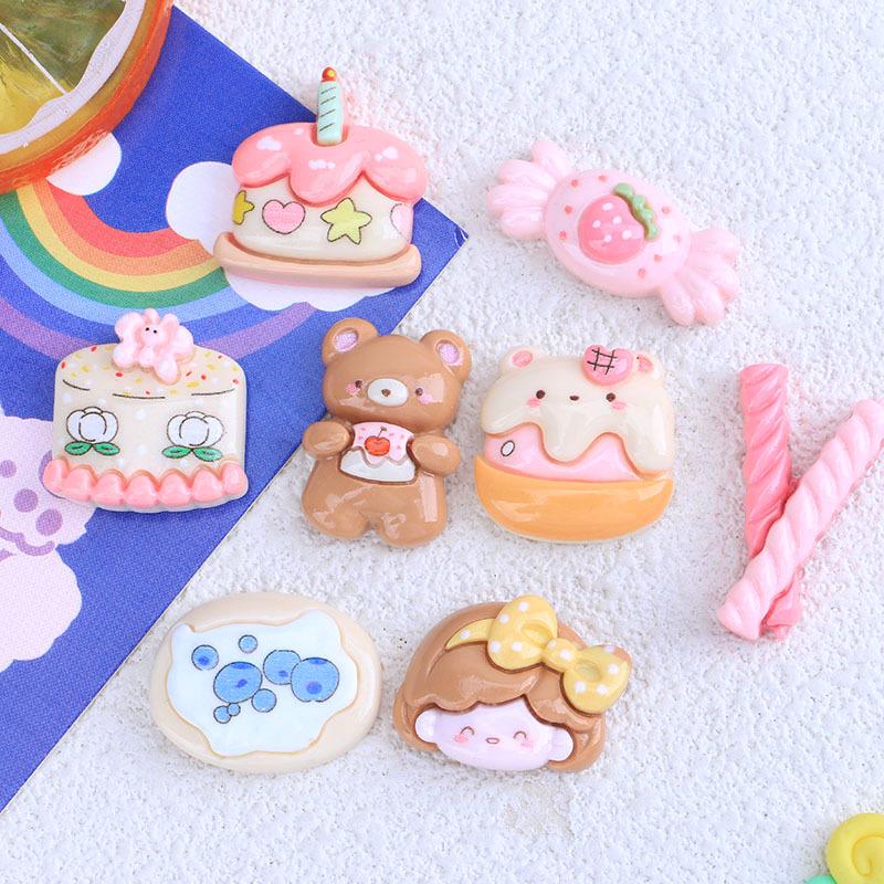 Food & Play DIY Cream Glue Phone Case Material: Hairpin, Hair Band, Jewelry Resin Accessories