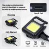 Pocket Flashlight Mini LED USB Rechargeable Keychain Light Work Light Portable Outdoor Camping Hiking COB Lantern