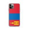 Coque iPhone - Multicolore - Drapeau Mongolie - Souple - Silicone - Position Verticale