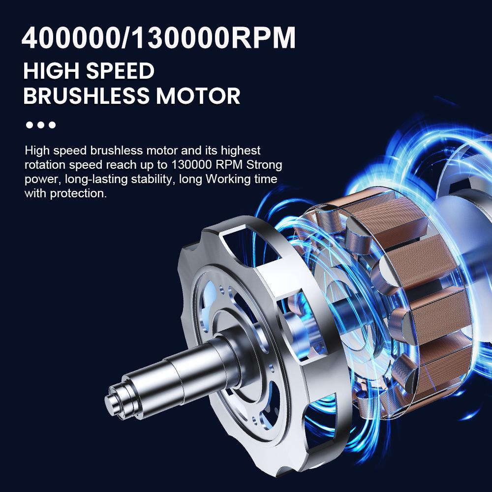 400/130,000 RPM Turbo Jet Fan For Motorcycle Air Duster Blower Portable Camping Tools Snow Blowing Brush Cordless Electric Pump