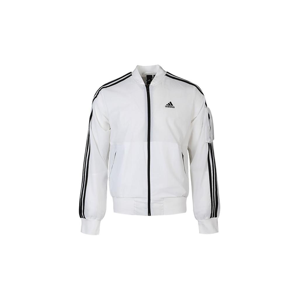 Adidas MH 3S Bomber Woven Fit Jacket Men Outerwear White GH4803